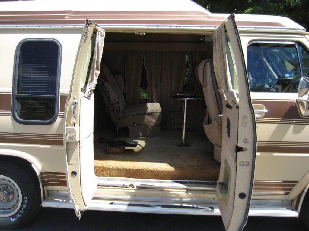 Chevrolet Chevy Van G20 V8 5,0L de 1987 intérieur siège