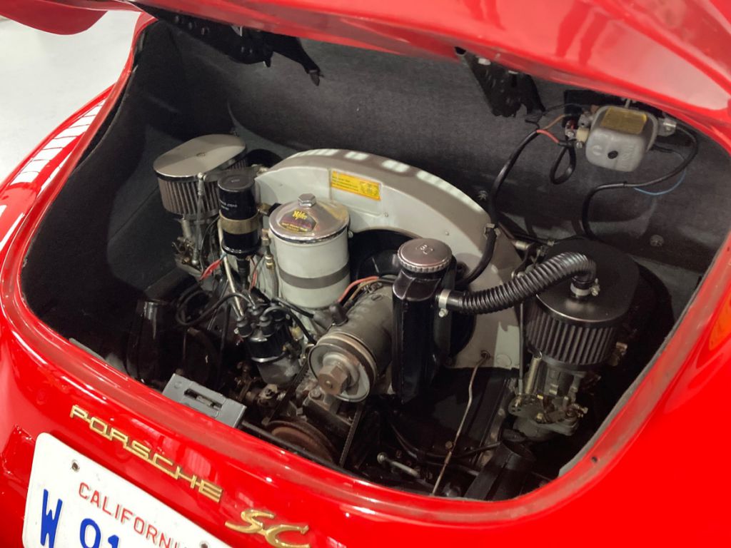 Porsche 356 SC de 1963 moteur 3/4