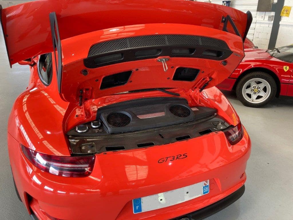 Porsche 991 GT3 RS de 2015 moteur 3/4